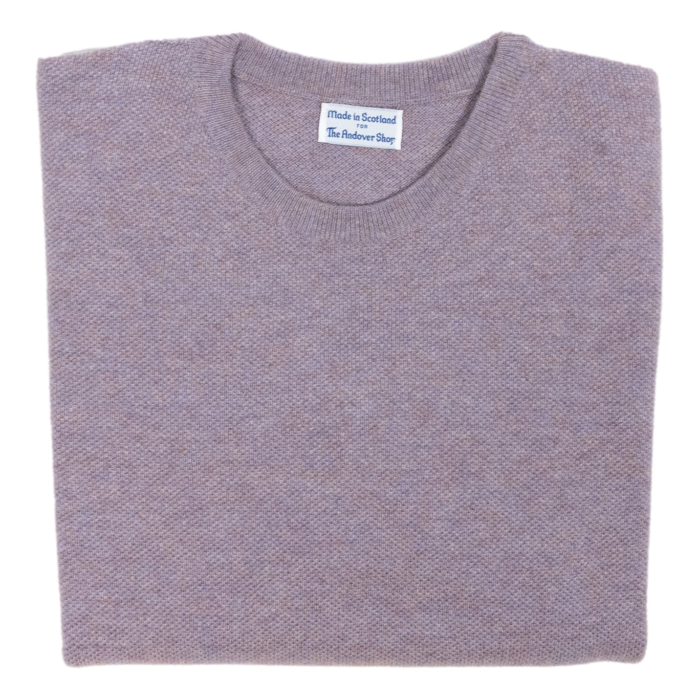 Pure Cashmere Waffle Knit Crew Neck Sweater