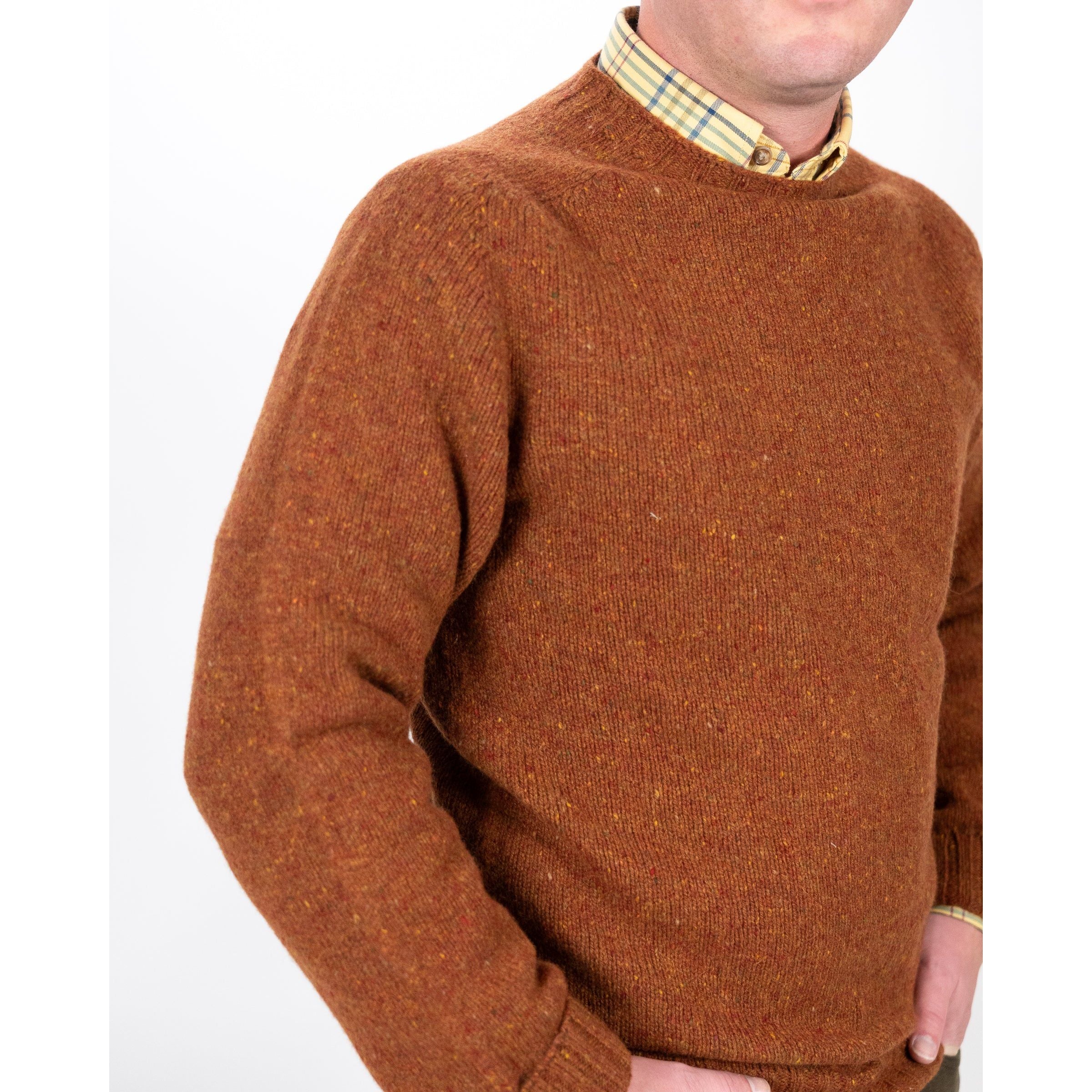 100% Wool Donegal Crew Neck Sweater