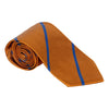 Rust and Blue Silk Repp Stripe Tie