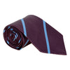 Maroon and Light Blue Silk Repp Stripe Tie