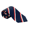 Red, White and Navy Repp Stripe Silk Tie