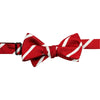 Red Buckingham Stripe Bow Tie