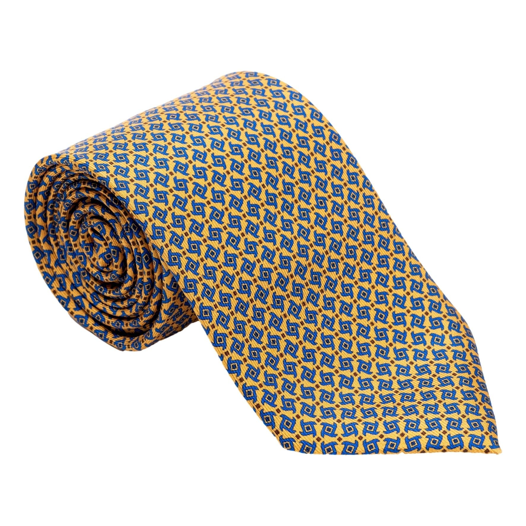 Cyclone Motif Silk Tie