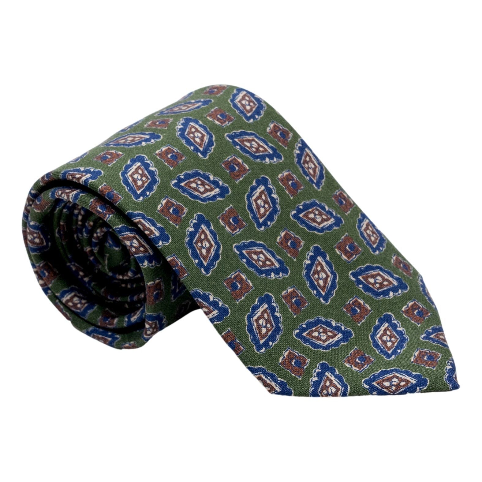 Small Geode Motif Silk Tie