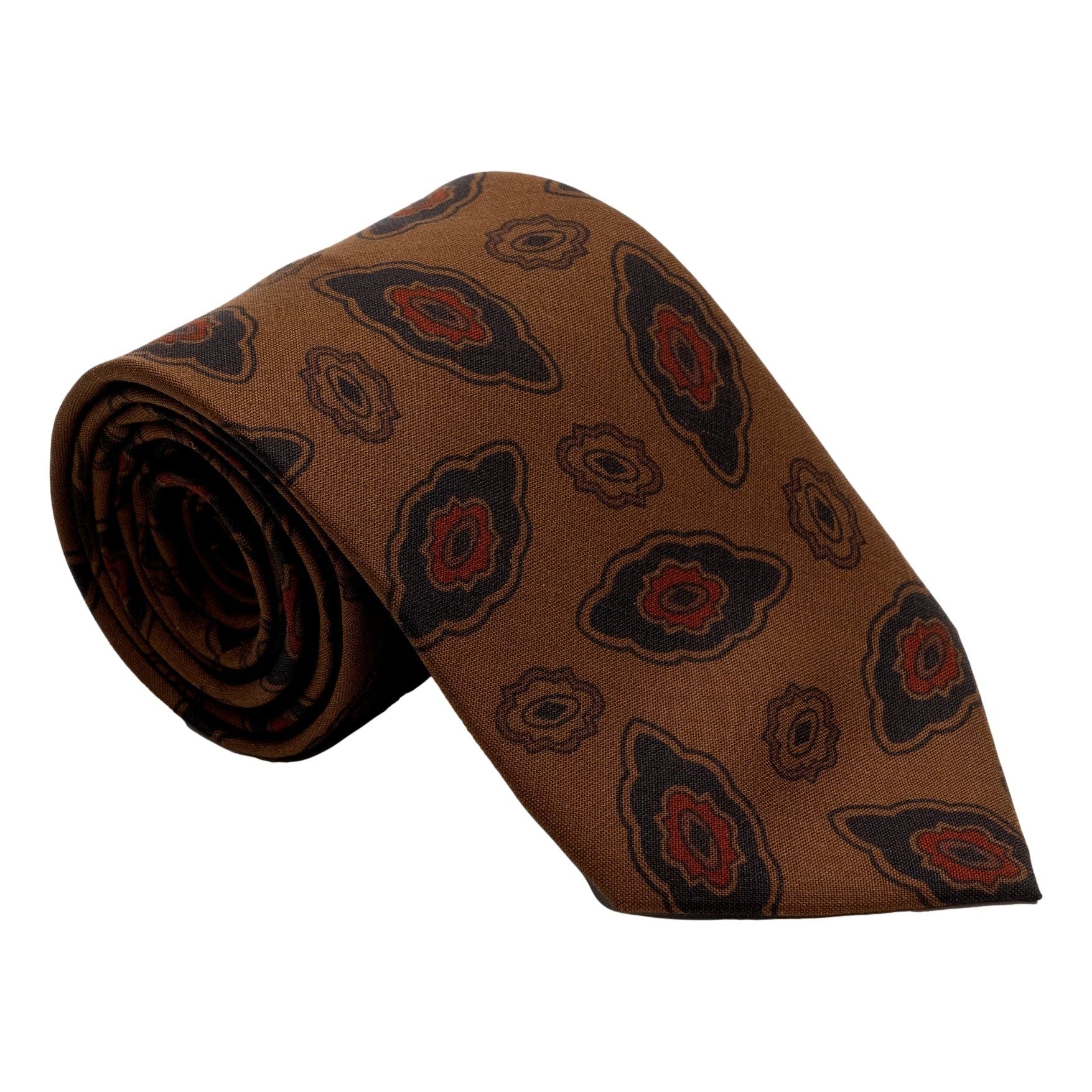 Large Geode Motif Silk Tie