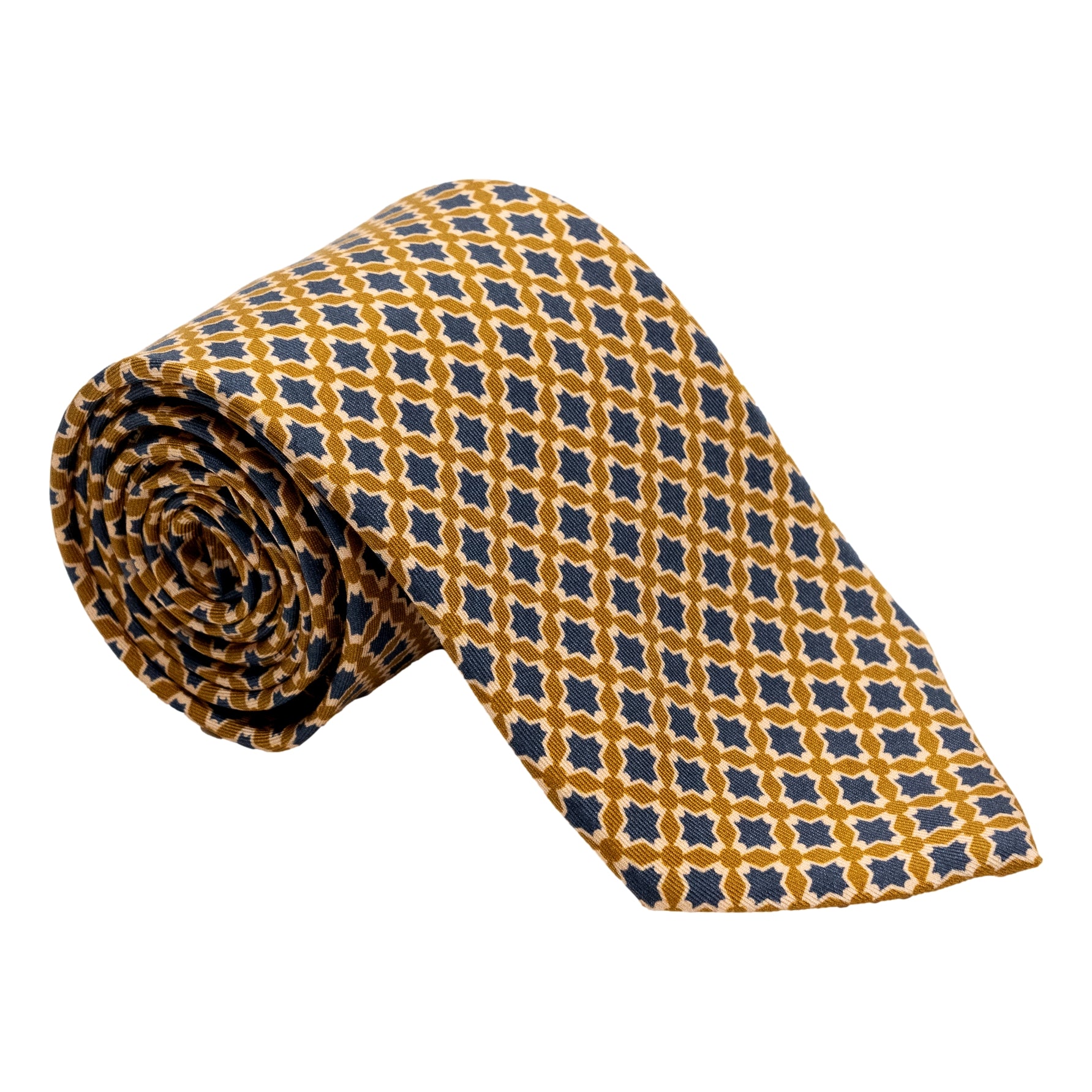 Napoli Shield Motif Silk Tie