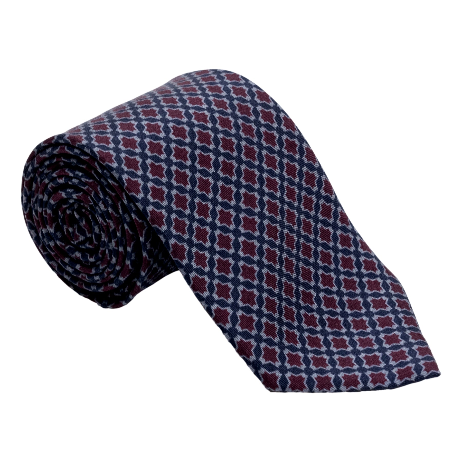 Napoli Shield Motif Silk Tie