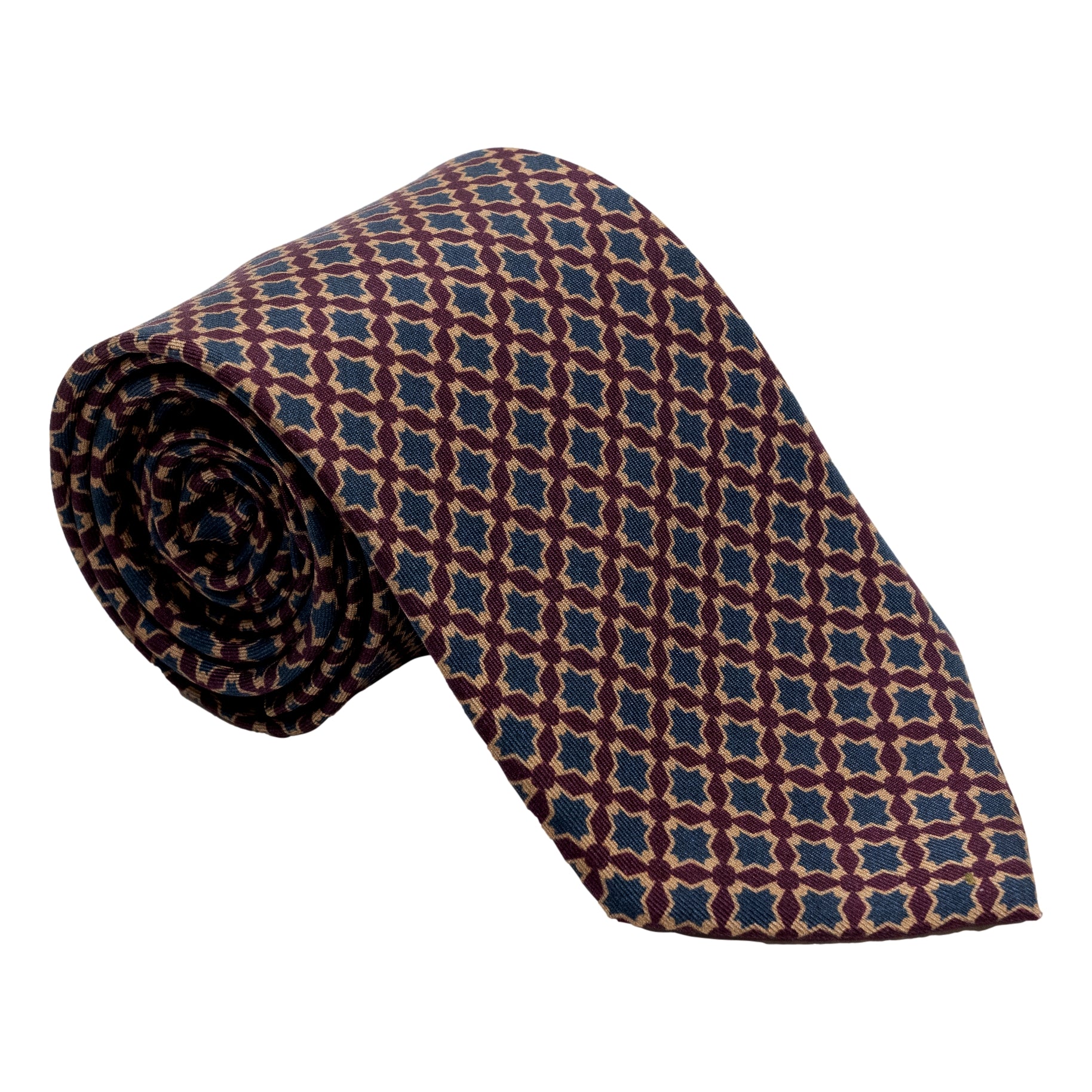 Napoli Shield Motif Silk Tie