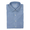 Dark Blue Stripe Spread Collar Dress Shirt