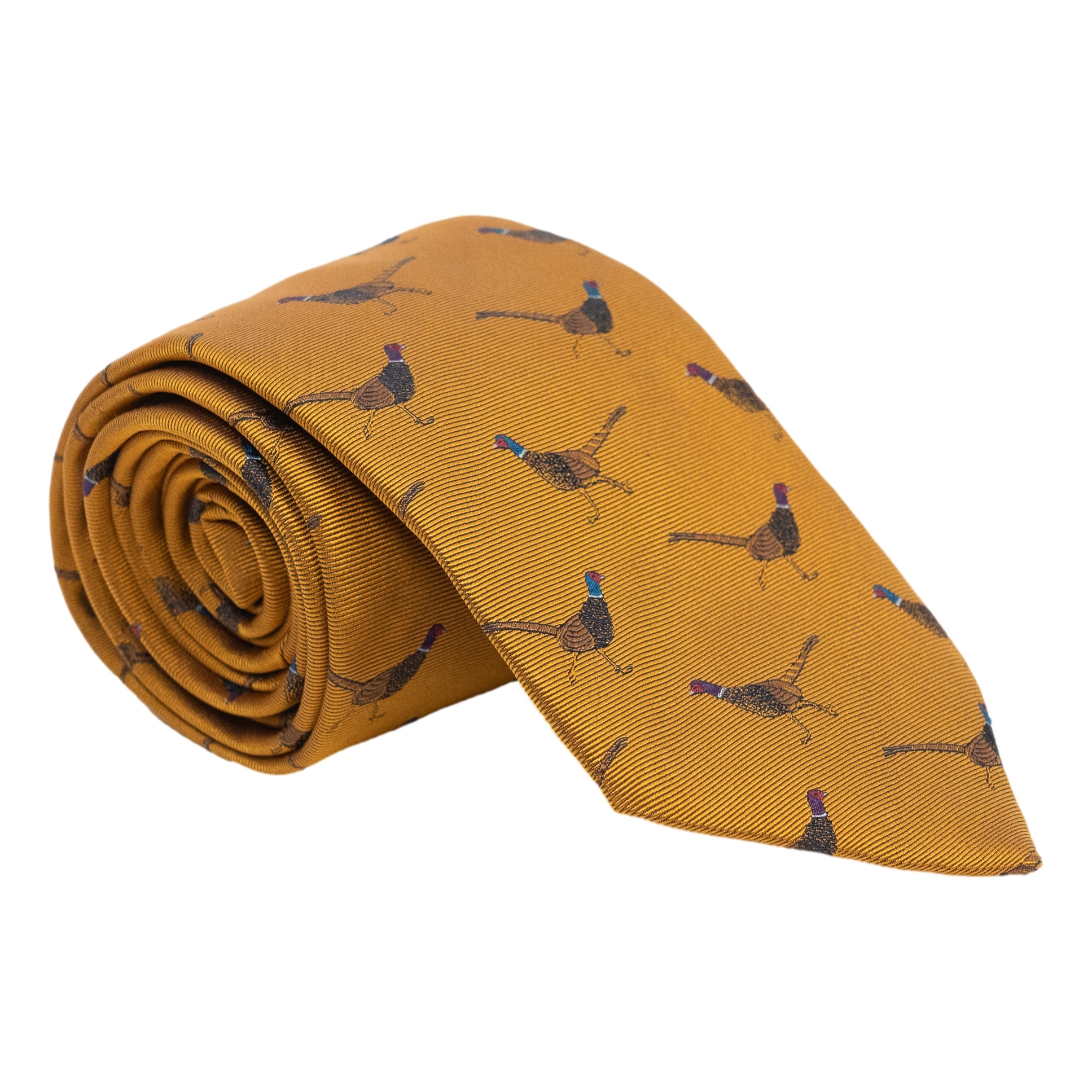 Pheasant Silk Tie