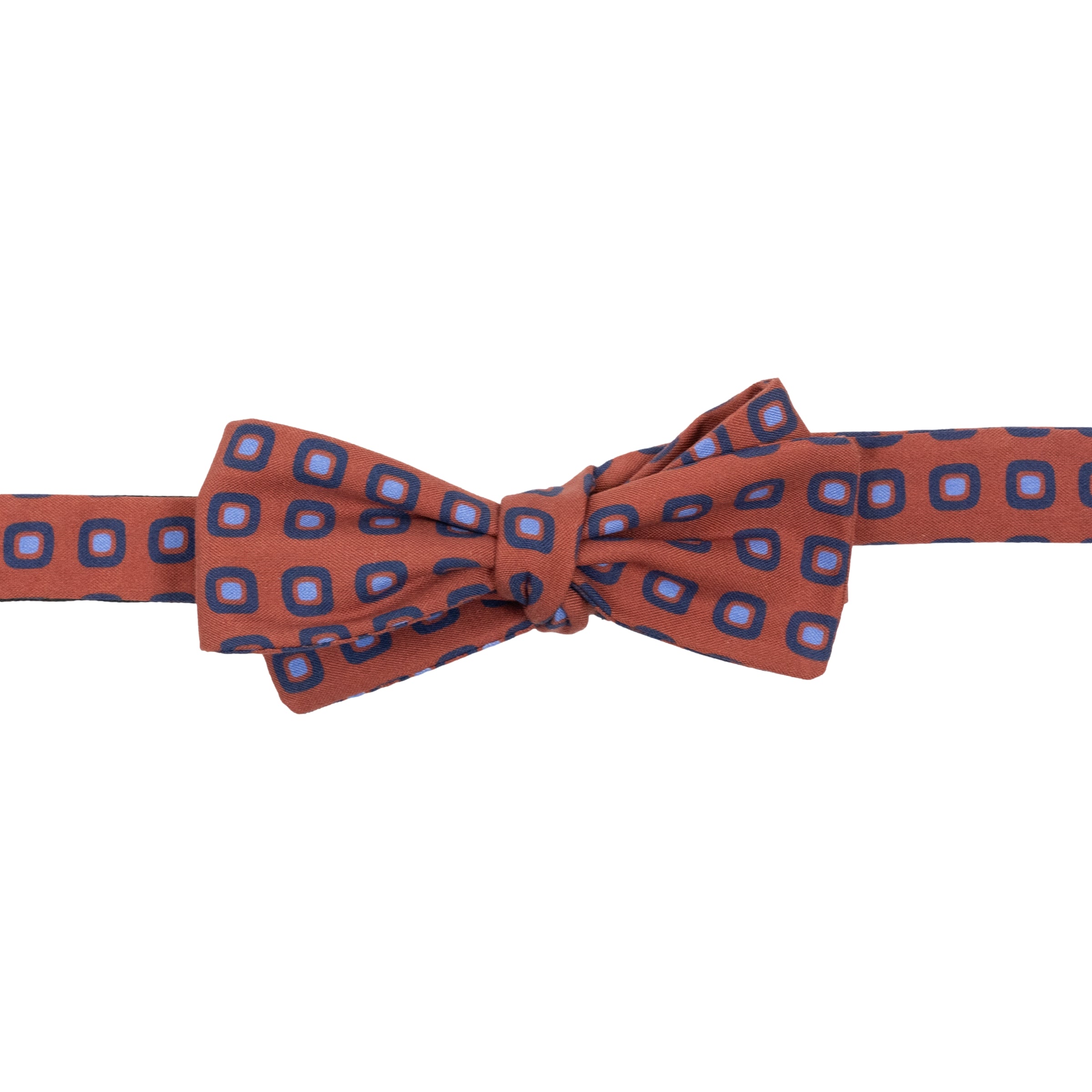 Pinkney Square Motif Silk Batwing Bow Tie