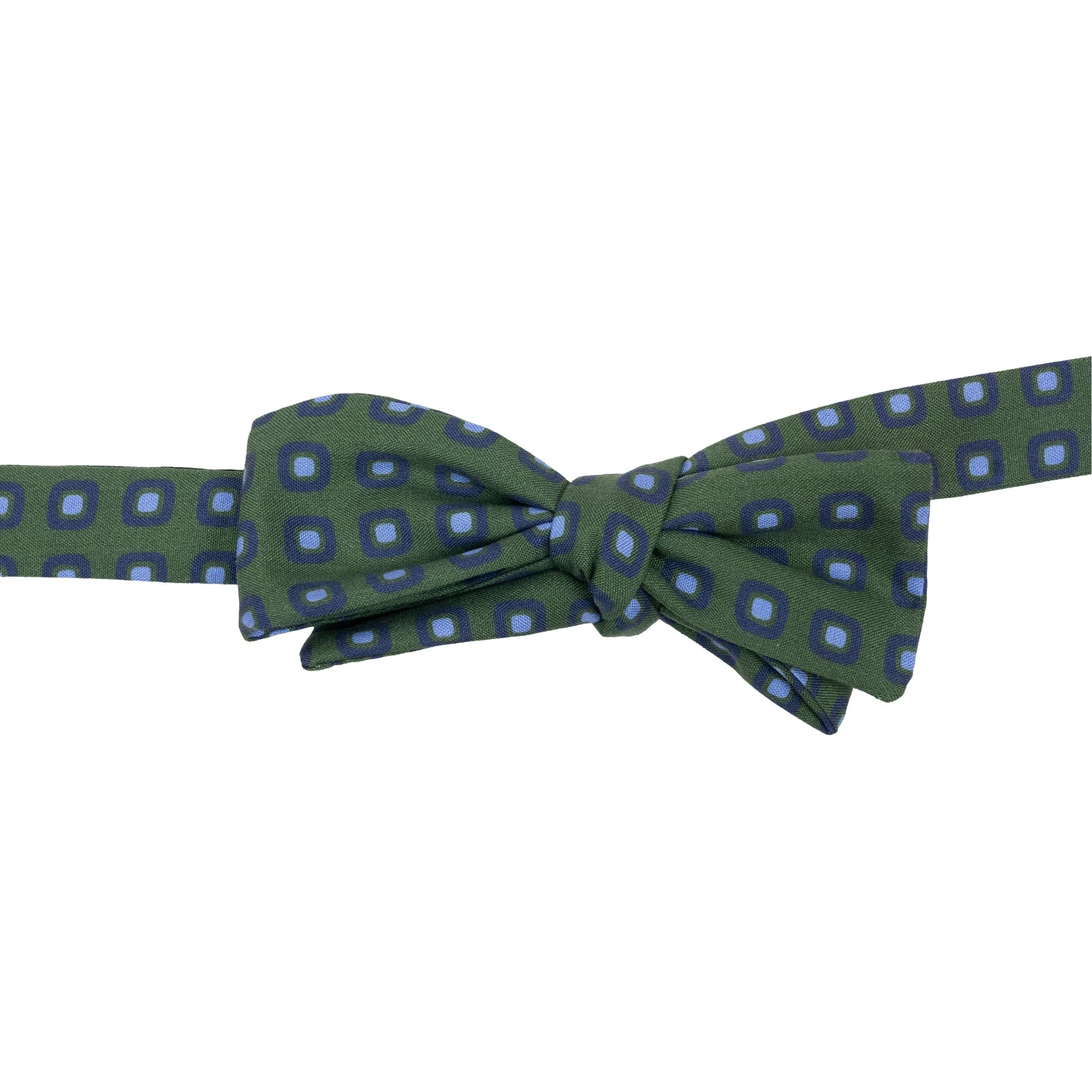 Pinkney Square Motif Silk Batwing Bow Tie