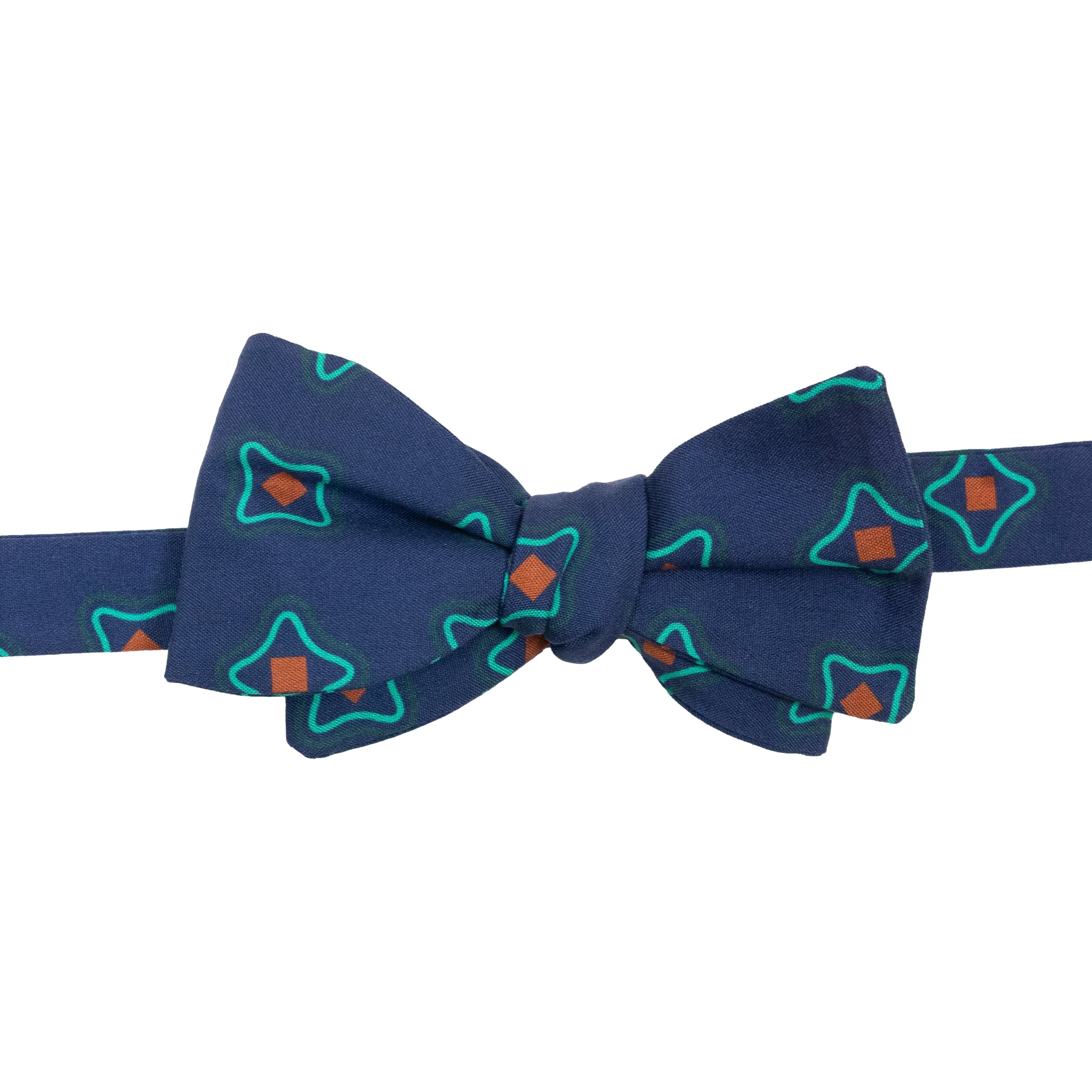 Addington Motif Patterned Silk Bow Tie