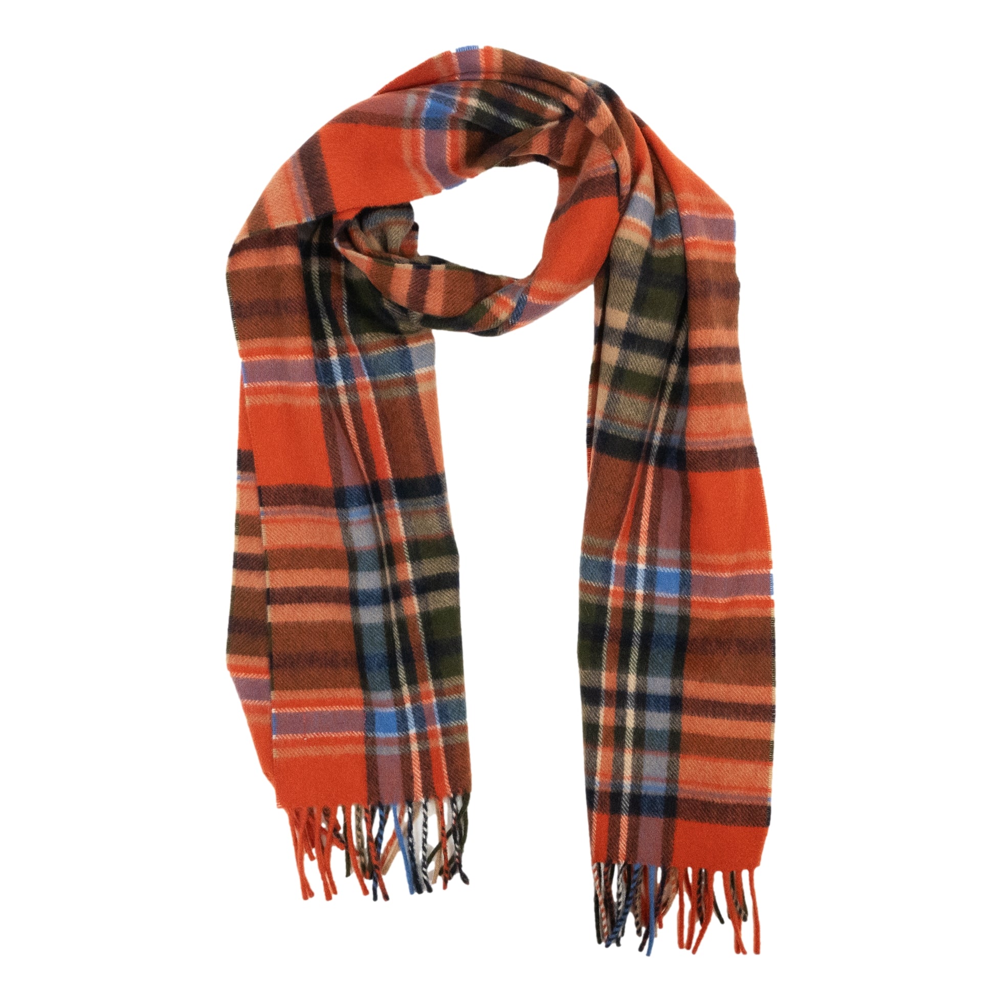 Classic 100% Plaid Cashmere Scarf