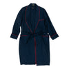 Navy Viyella Shawl Collar Robe