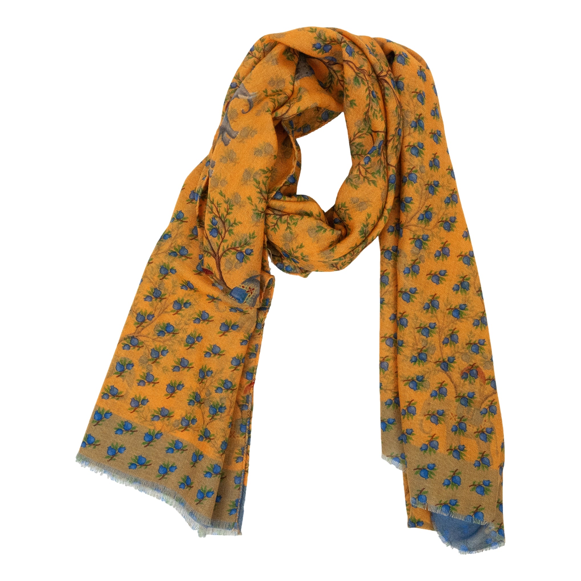 Elephant and Monkey Lambswool Scarf