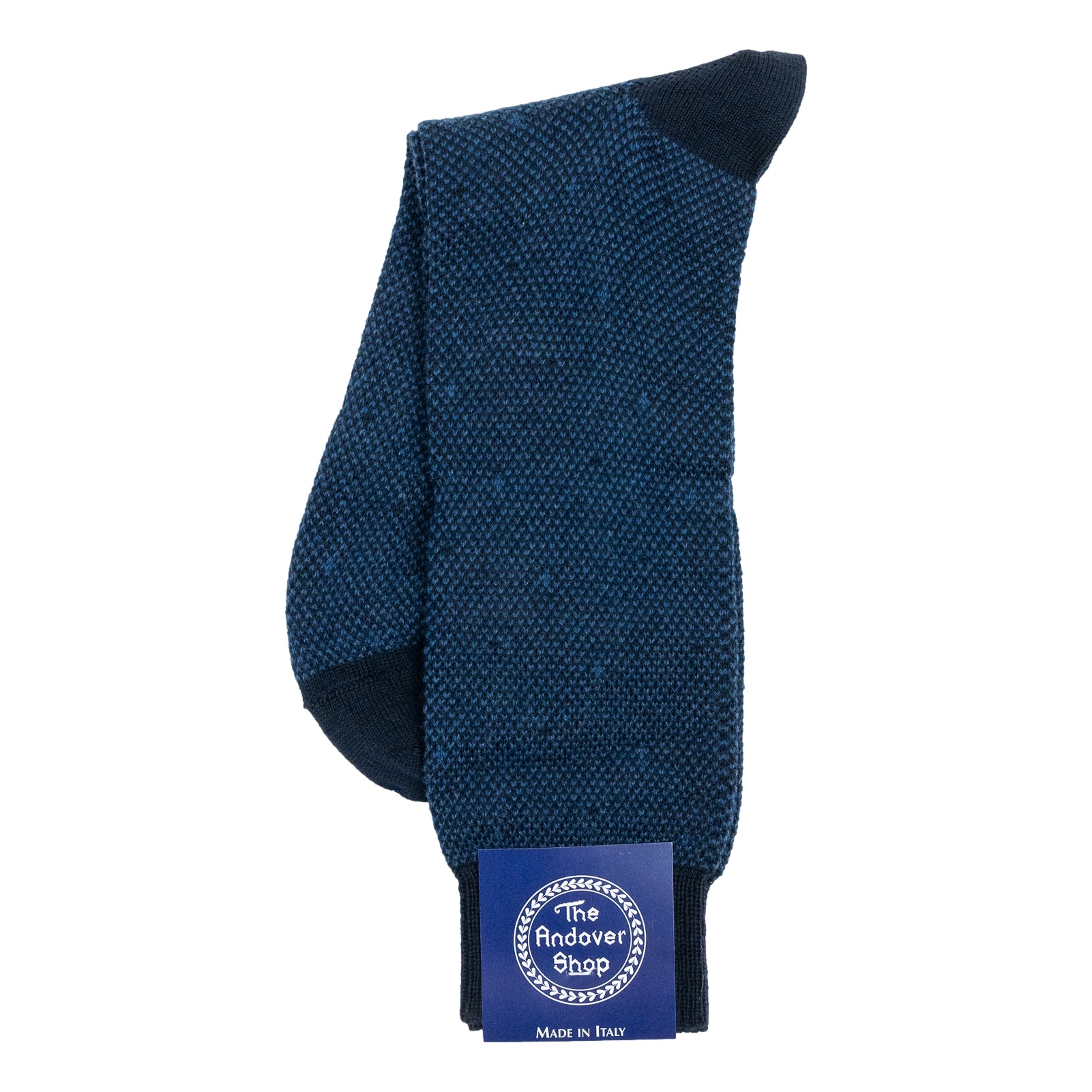 Mid-Calf Wool and Cashmere Birdseye Dress Sock