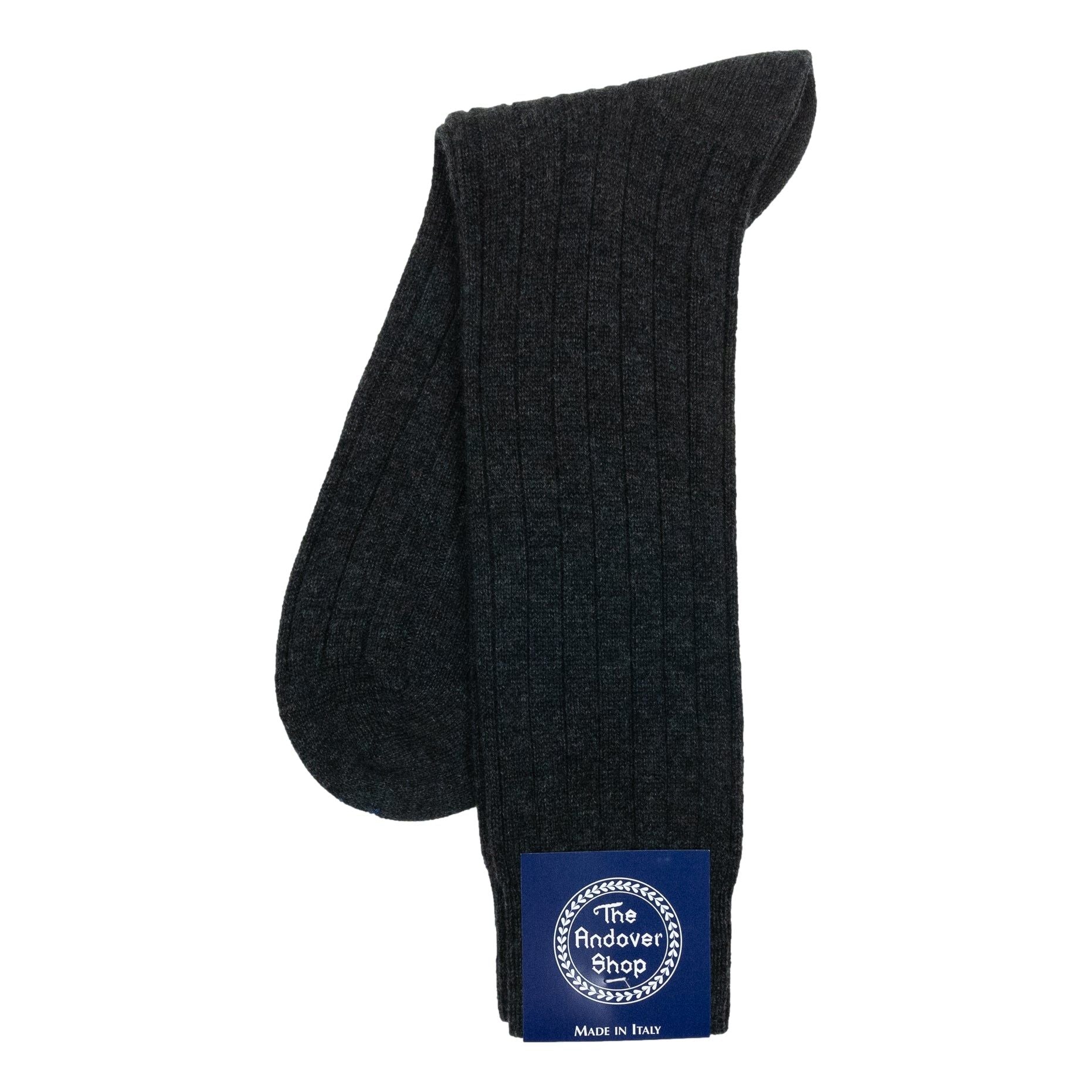 Mid-calf Ribbed Wool Dress Socks