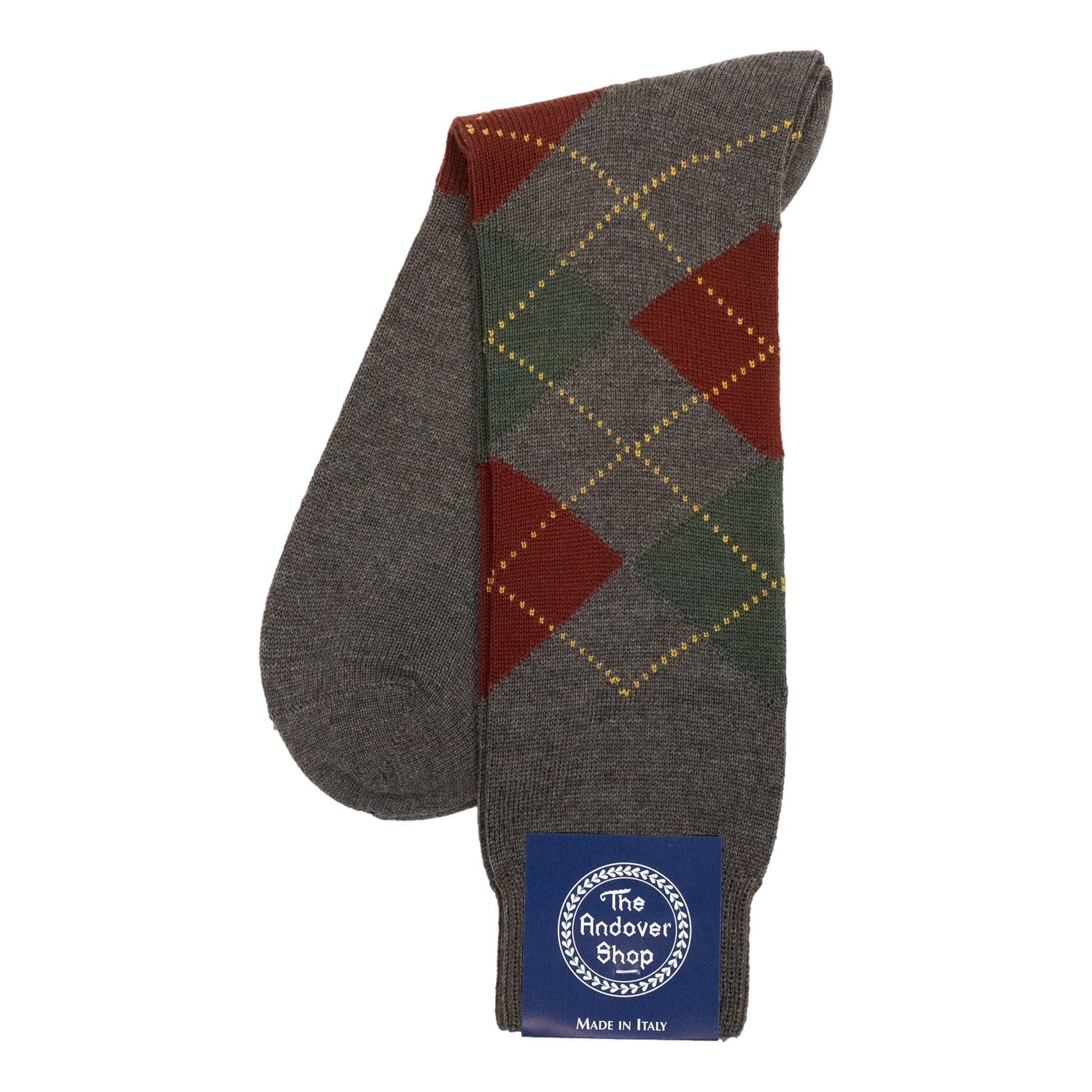 Mid-calf Argyle Wool Dress Socks