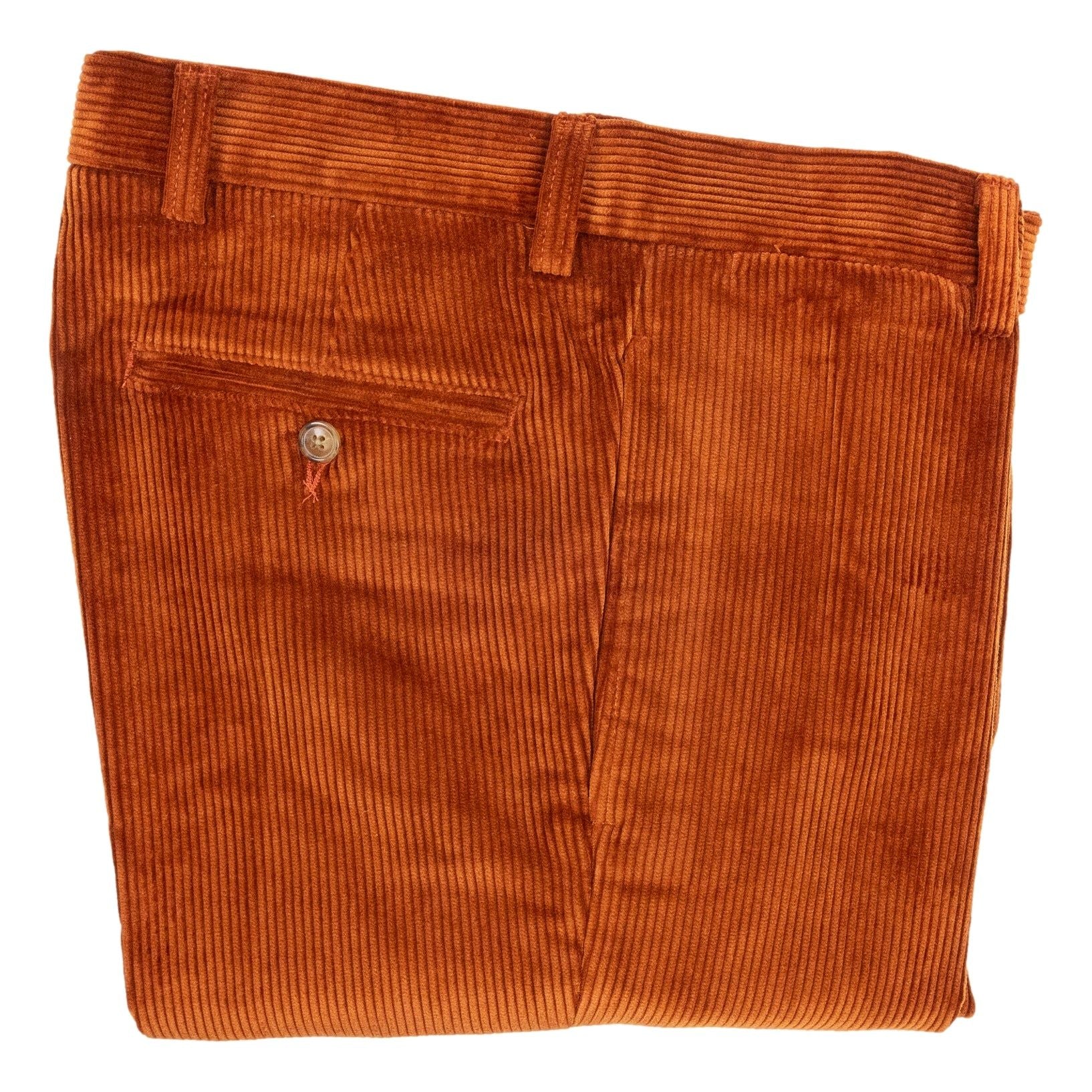 Plain Front Corduroy Trousers