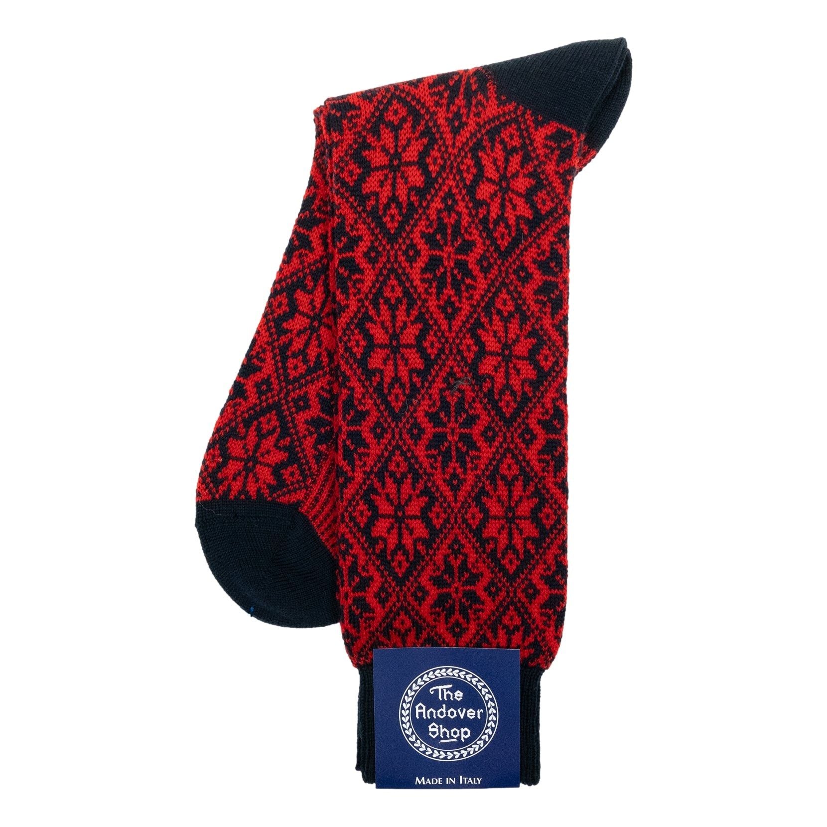 Snowflake Pattern Heavy Wool Socks