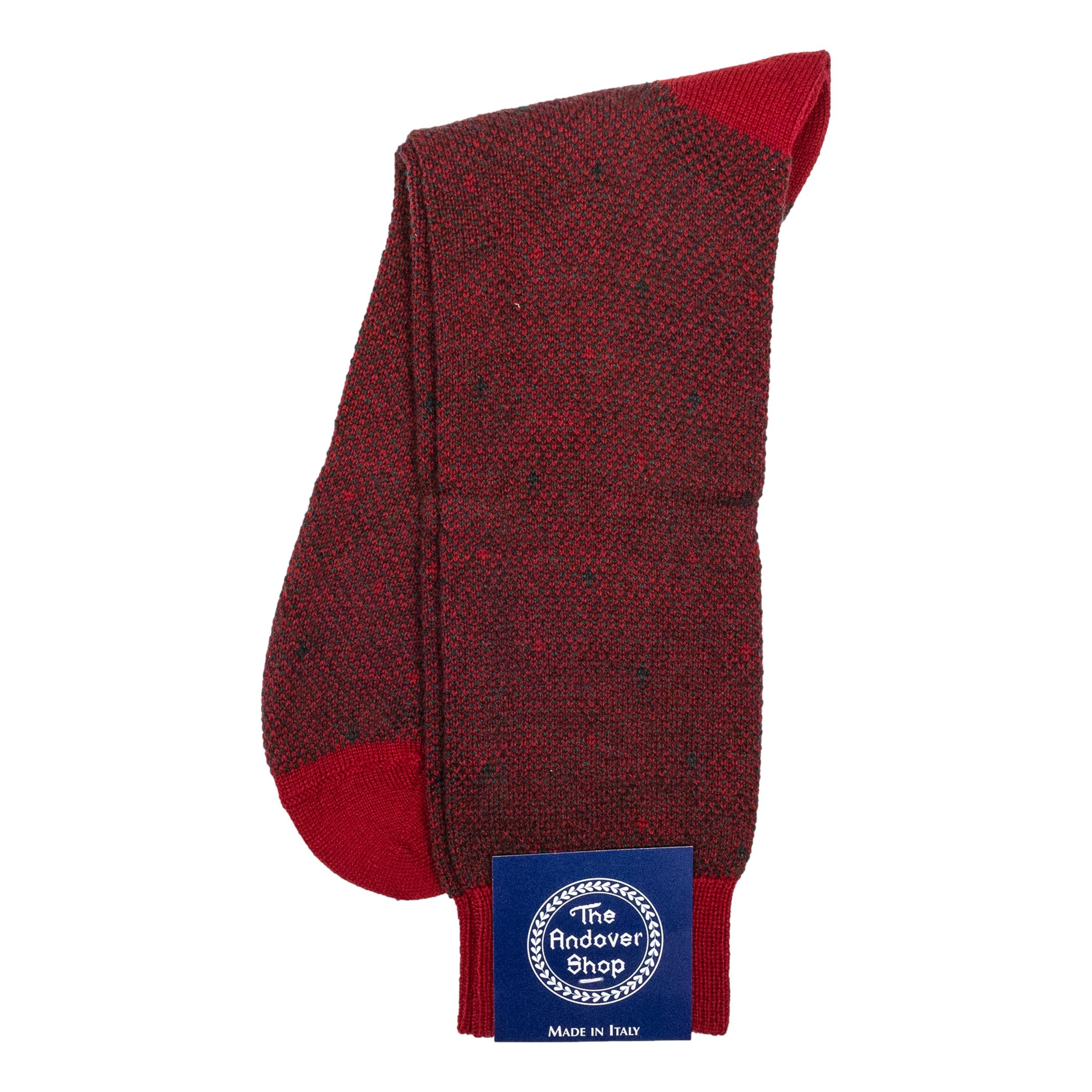 Mid-Calf Wool and Cashmere Birdseye Dress Sock