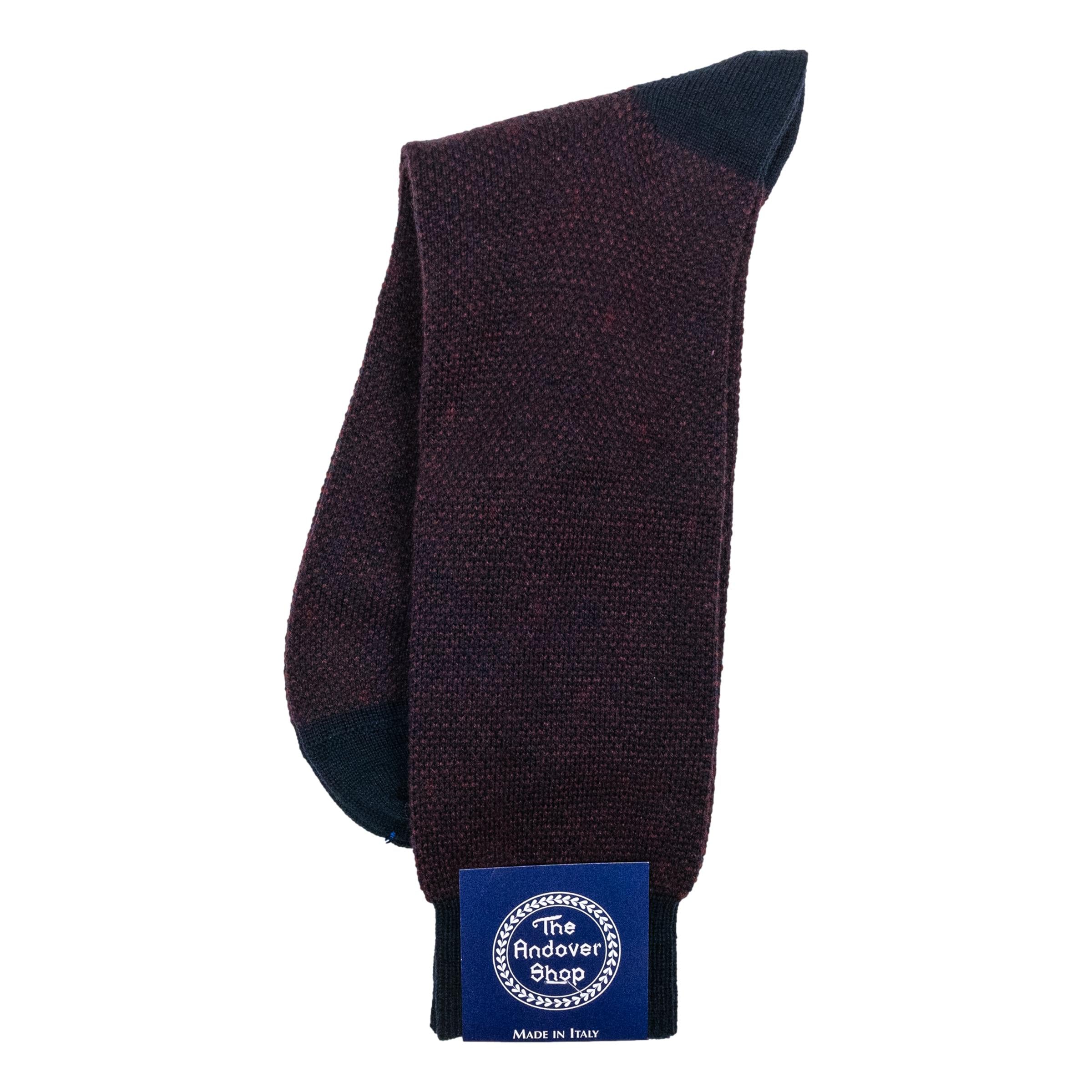 Mid-Calf Wool and Cashmere Birdseye Dress Sock