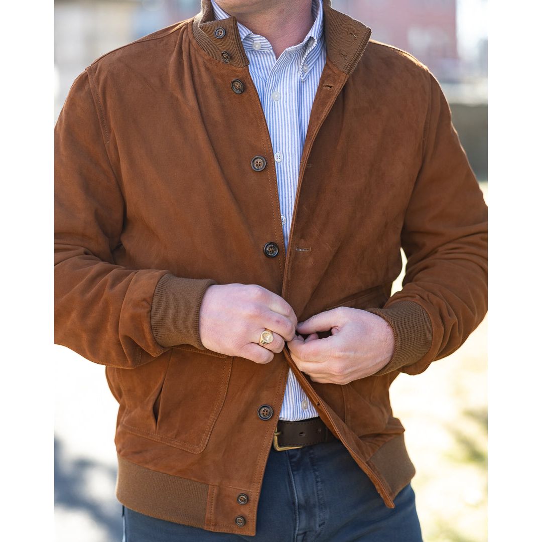 Valstarino Suede Bomber Jacket