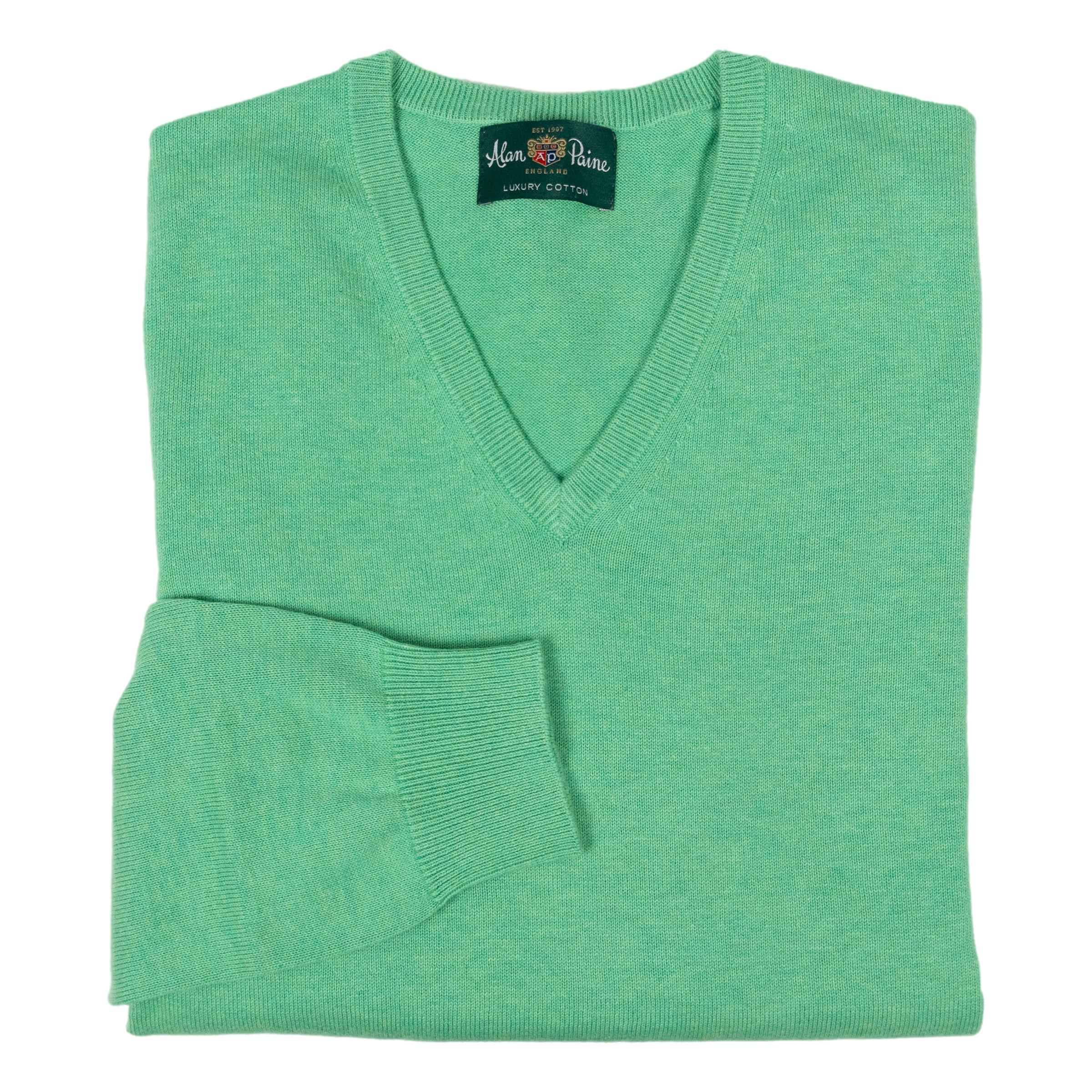 Rothwell Cotton and Cashmere V-Neck Sweater