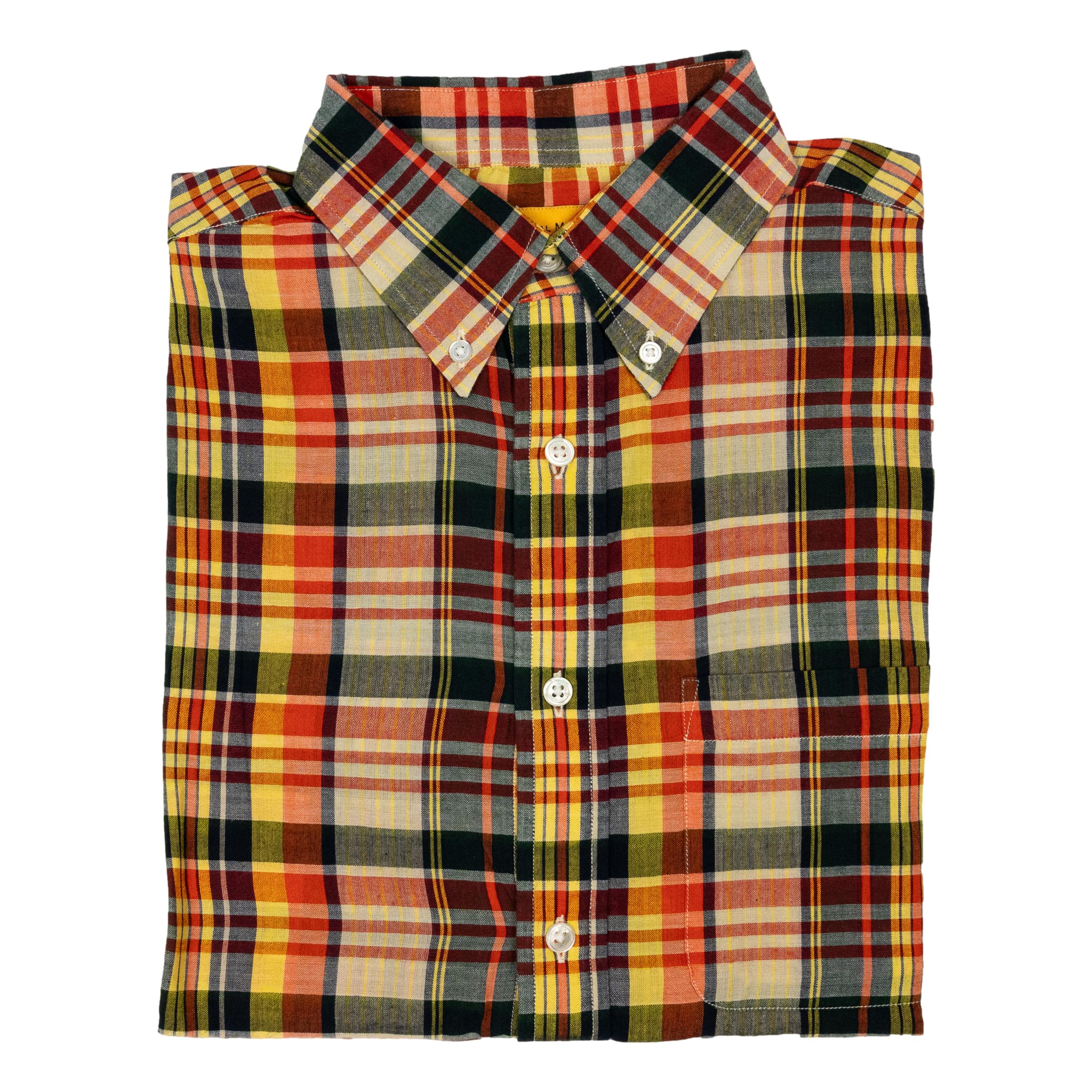 Summer Sunset Button Down Madras Sport Shirt