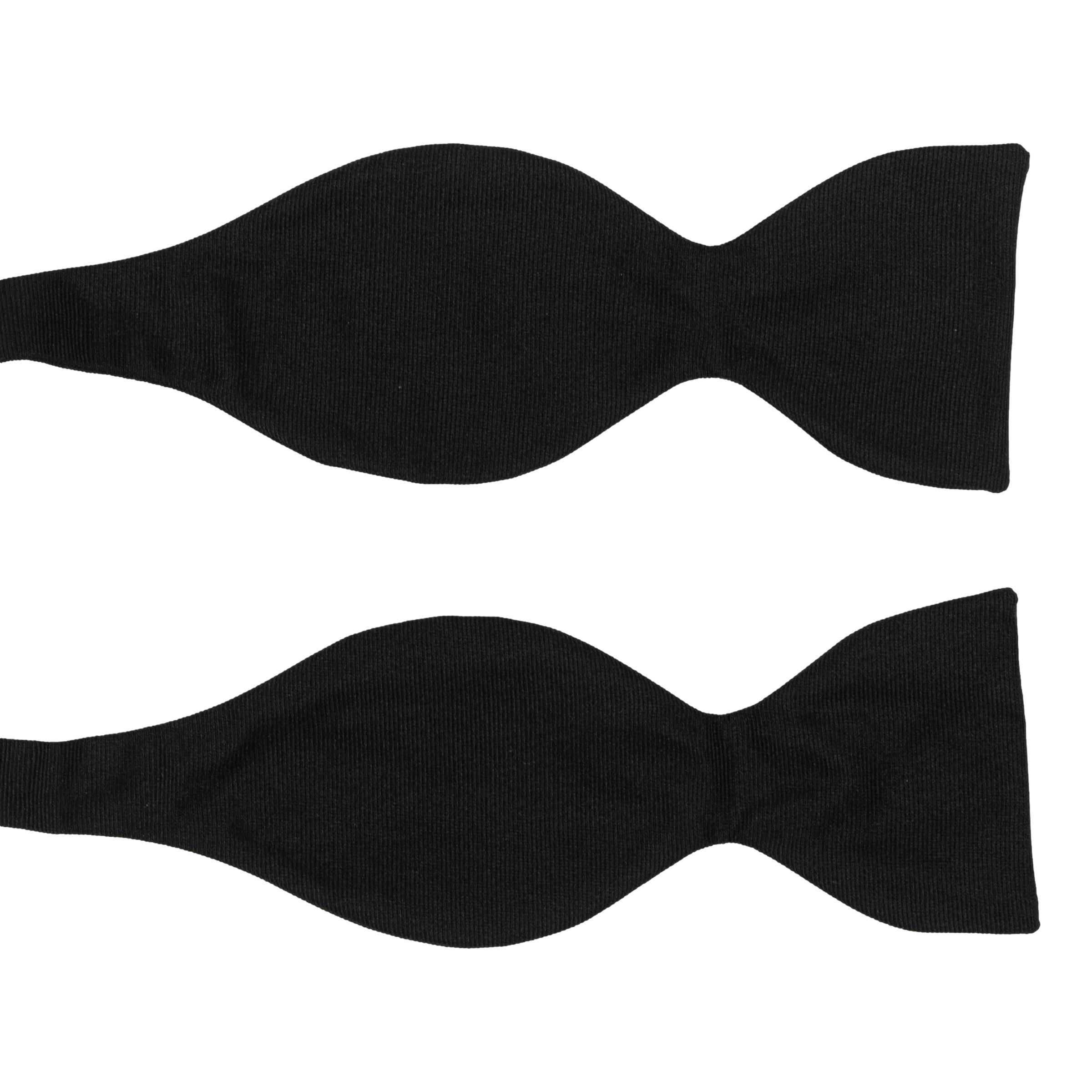 Black Faille Woven Silk Bow Tie