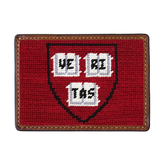 Harvard University Needlepoint Card Wallet