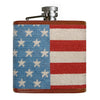 Stars and Stripes Needlepoint Flask