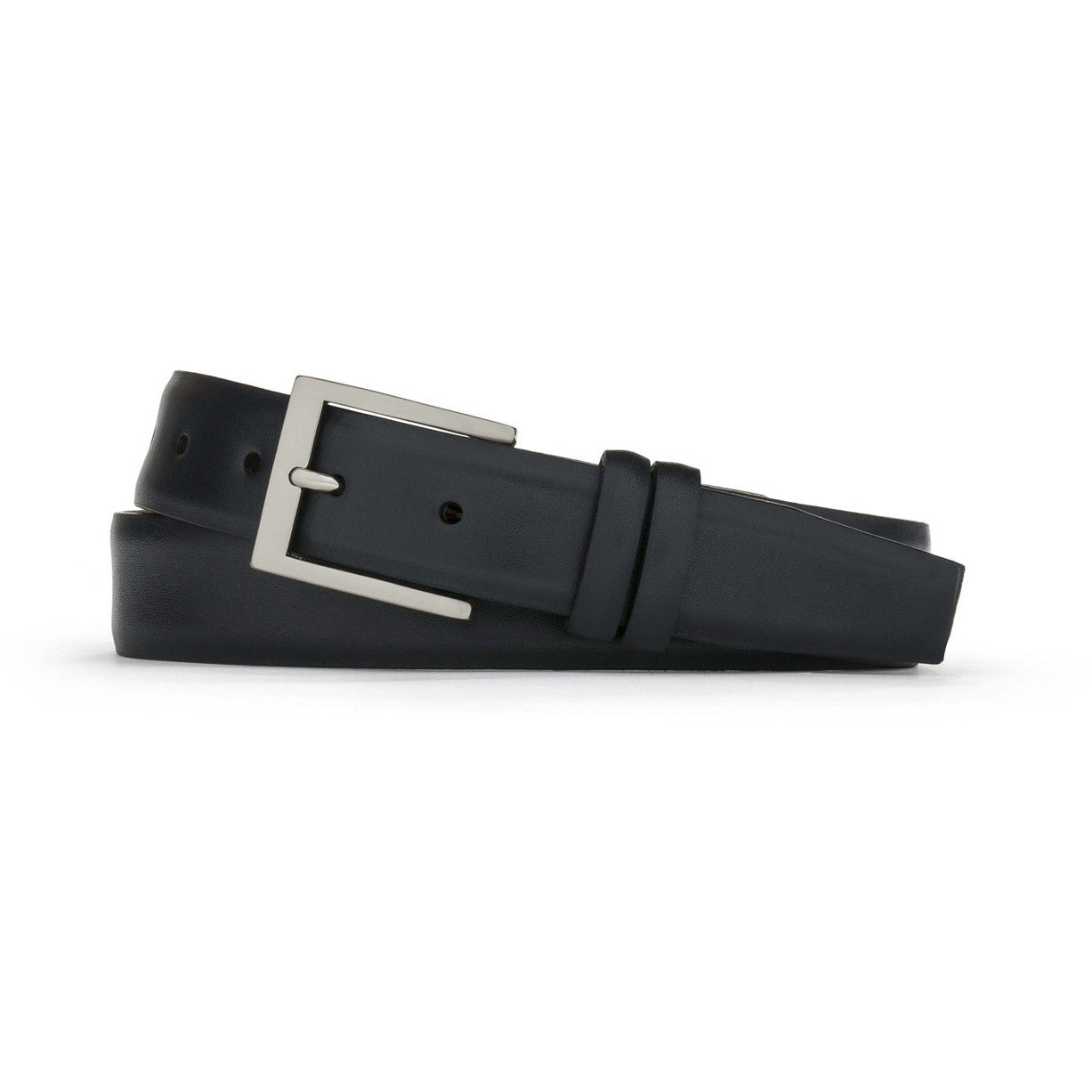 1 1/4" Semi-Matte Calfskin Belt with Brushed Nickel Buckle