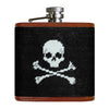 Jolly Roger Needlepoint Flask