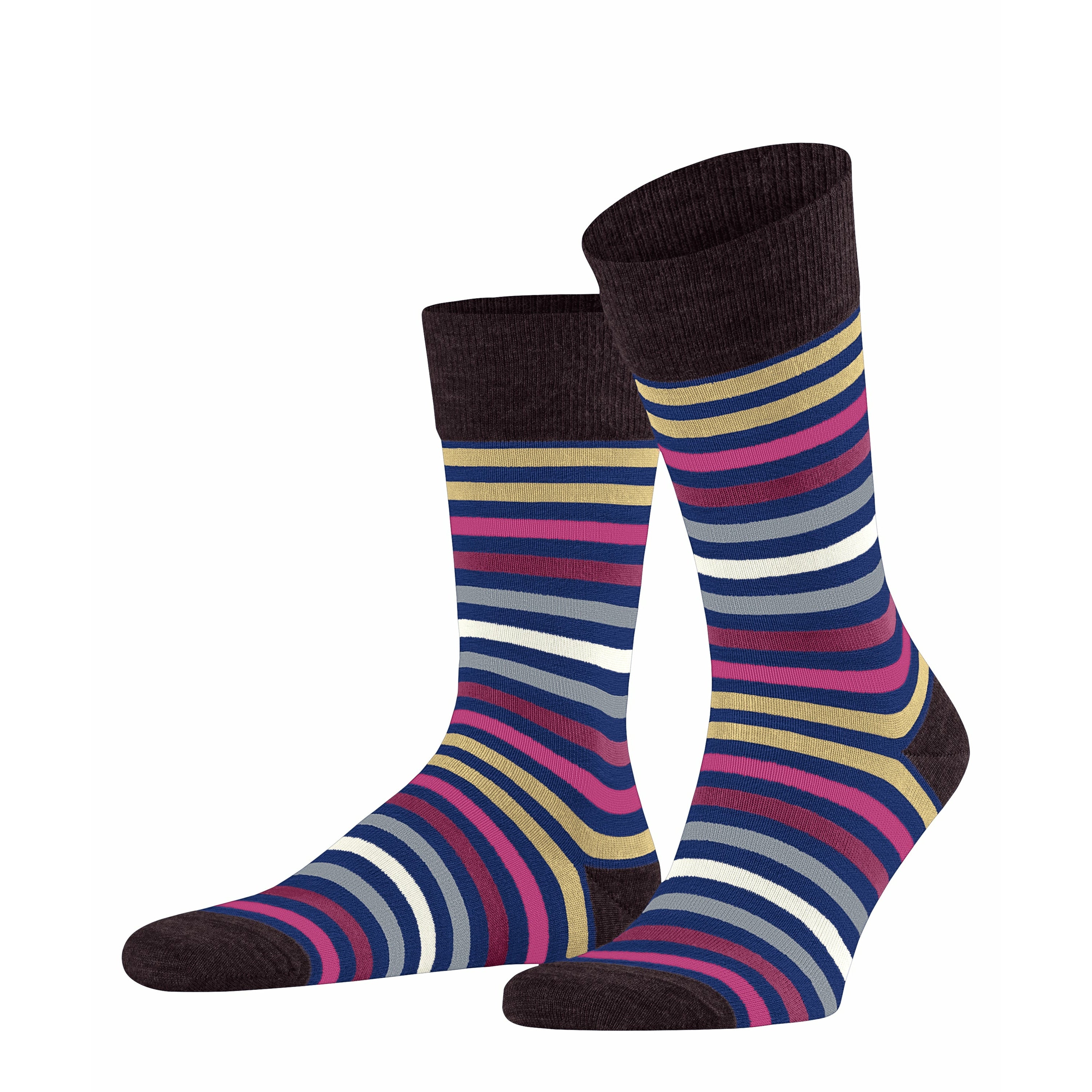 Tinted Stripe Mid-Calf Dress Sock