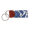 Blue Canton Needlepoint Key Fob