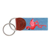 Flamingo Needlepoint Key Fob