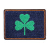 Shamrock Needlepoint Card Wallet