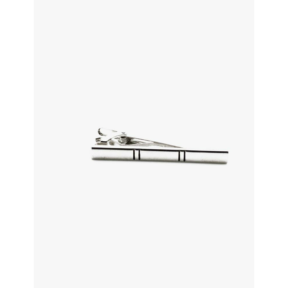 Silver Stripe Design Tie Bar