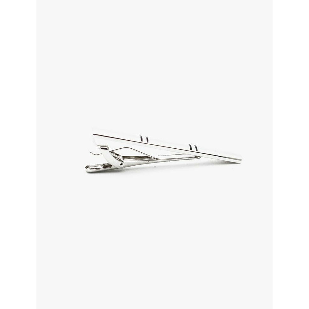 Silver Stripe Design Tie Bar