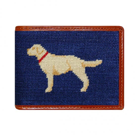 Yellow Lab Needlepoint Bi-Fold Wallet