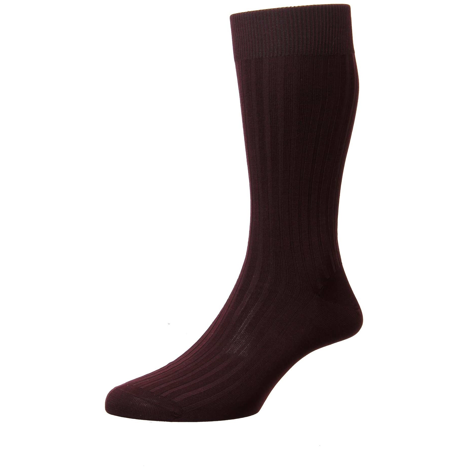 Danvers 5x3 Rib Cotton Lisle Dress Socks