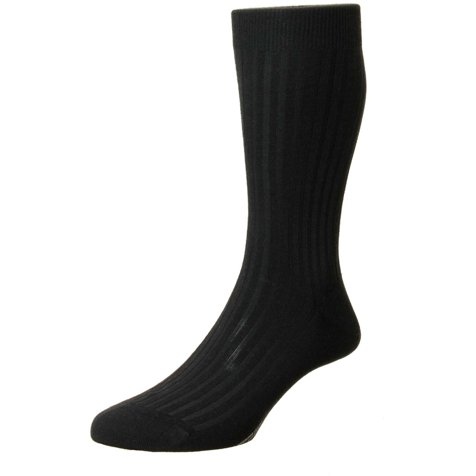 Laburnum 5x3 Rib Merino Wool Mid-calf Dress Socks