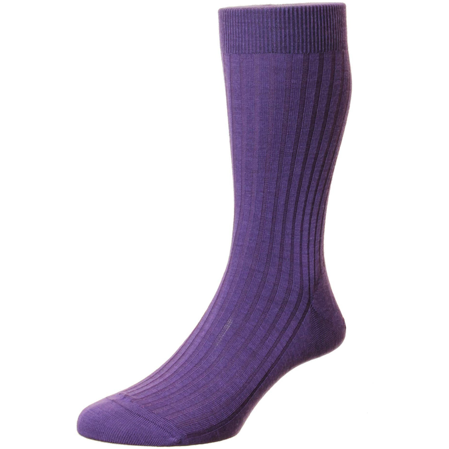 Laburnum 5x3 Rib Merino Wool Mid-calf Dress Socks