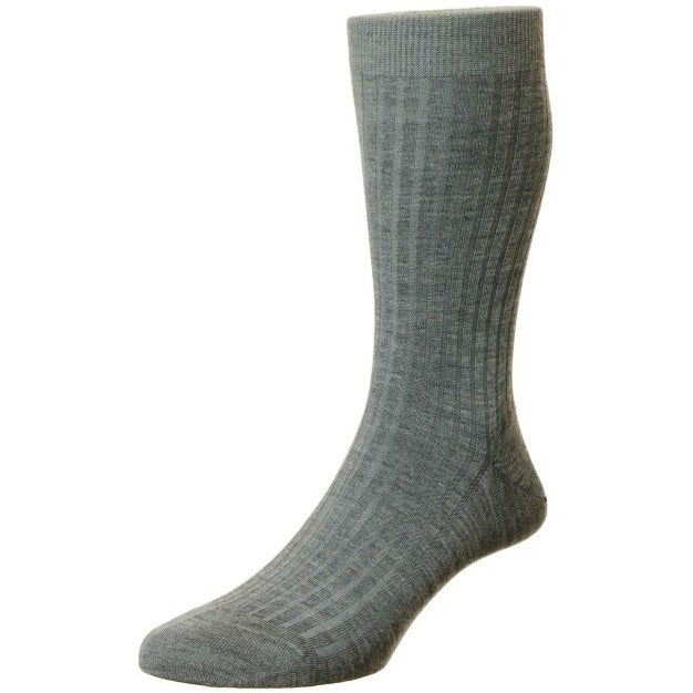 Laburnum 5x3 Rib Merino Wool Mid-calf Dress Socks