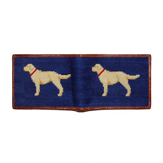 Yellow Lab Needlepoint Bi-Fold Wallet