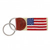 Khaki American Flag Needlepoint Key Fob