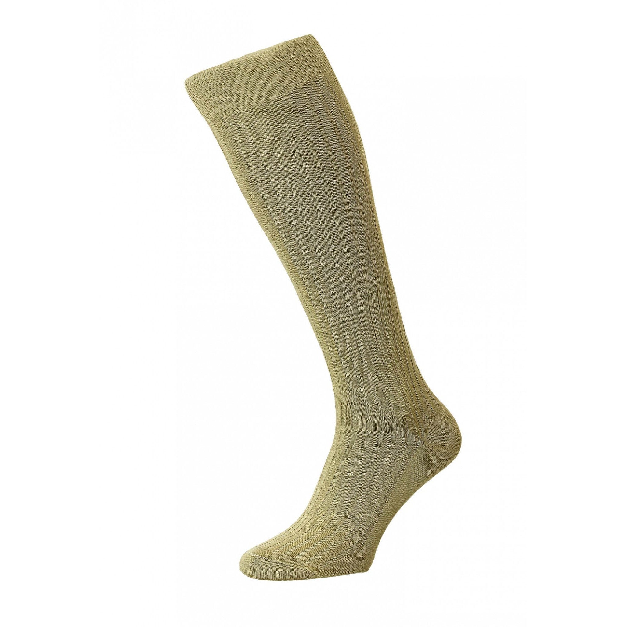 Danvers 5x3 Rib Cotton Lisle Over the Calf Dress Socks