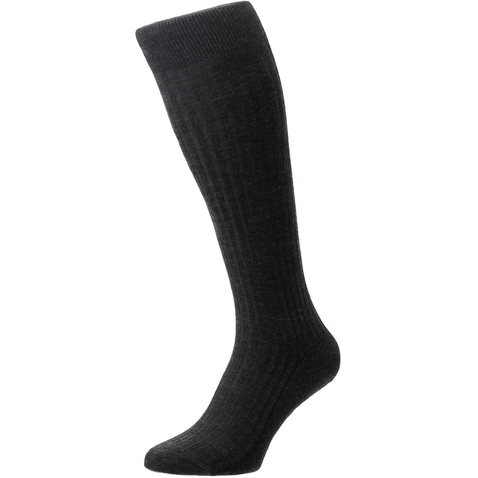 Laburnum 5x3 Rib Merino Over the Calf Wool Dress Socks